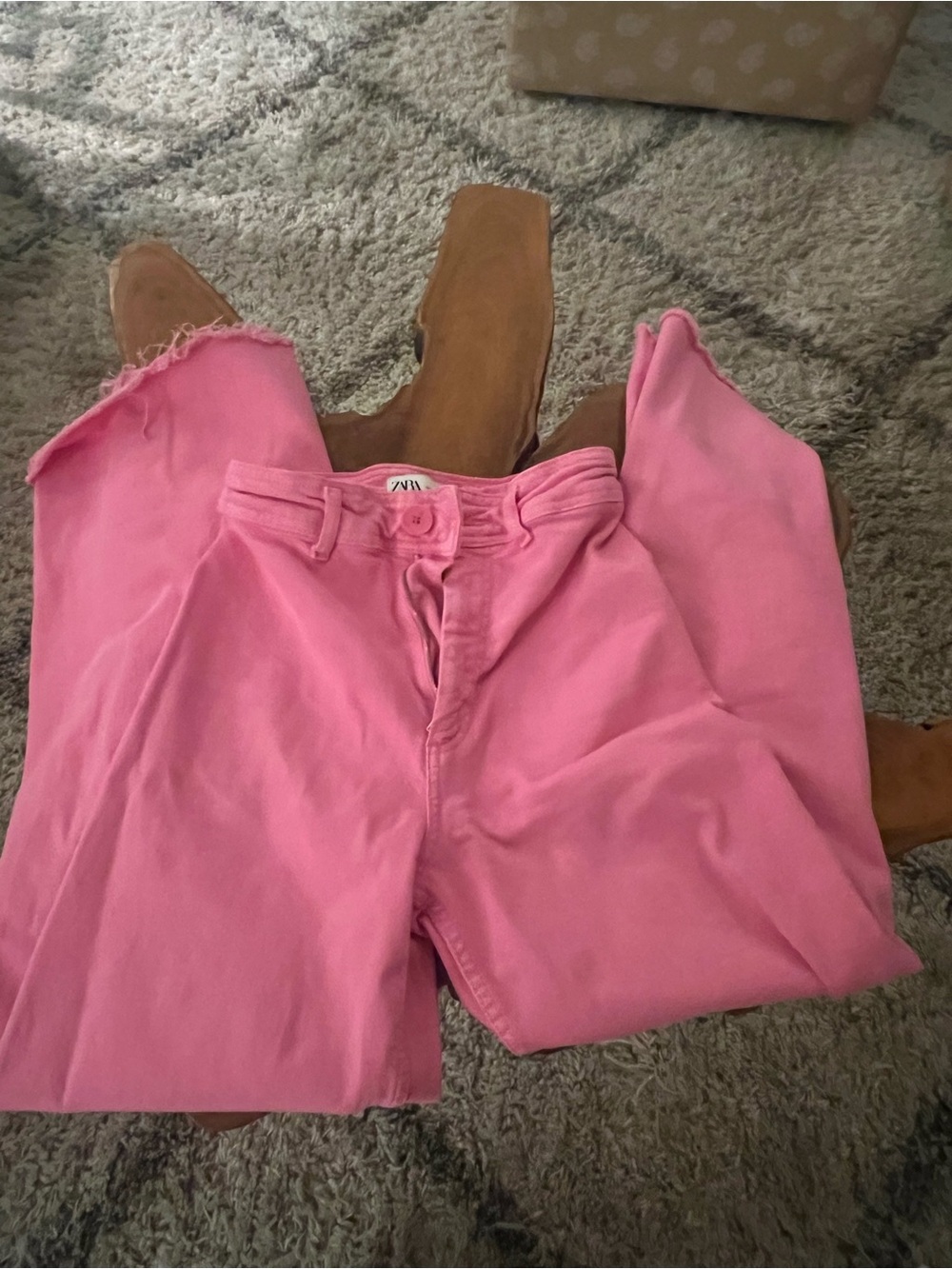 Zara Bright Pink Ankle-Length Women's Jeans